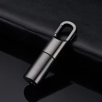 Outdoor Mini Cotton Oil Lighter, Portable Keychain Pocket Lighter Pendant, Vintage, Stainless Steel, Cigarette Accessories