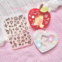 Line Art Small Accessories Resin Casting Mold Silicone Mold Accessories Resin Liquid Mold Resin Keychain Silicone Mold Resin Mold