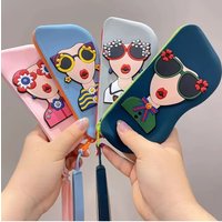 1pc Available Fashion Glasses Case Storage Bag Portable with Anti-Drop with Hanging Handle for Glasses, Makeup Accessories