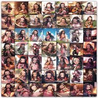 59pcs Nezuko Kamado Graffiti Stickers Demon Slayer Waterproof Diy Decals For Phone Laptop Ipad Luggage Notebook Thermos Decor