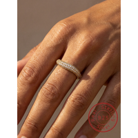 925 Sterling Silver Wave Shape Zircon Ring For Women Daily Wear Outfit Anniversary Engagement Party High Quality Fine Jewelry