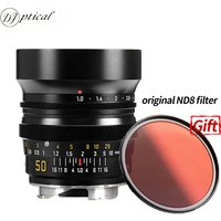 DJoptical NyctaLux 50mm F1.0 Lens Black Paint Manual Focus Lens for Leica M M3 M6 M9 M10 M240 Full Frame