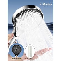 4 Mode Adjustable Showerhead High Pressure Water Saving Spray Nozzle with Filter Care Hair Skin Spa Rainfall Bathroom Showerhead