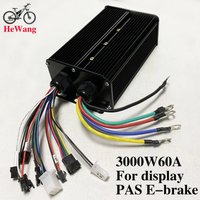 AliExpress NONE 36V48V52V64V 3-mode sine wave 3000W 60A brushless motor controller for LCD Display , throttle, P.A.S , E-brake, e-mountain bike
