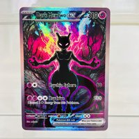Pokemon Dark Mewtwo ex English DIY Card with Holographic Texture, Perfect Condition Premium Anime Collection Card