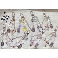 Y2K Beaded keychain inspired for skz Kpop bag Accessory idol Cute gift Handmade acrylic charm stray- kid