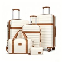KONO 20+24+28 Inch Luggage + Expandable Travel Bag Set, Large Capacity Durable Dry-Wet Separation Quiet Wheels Travel Combo