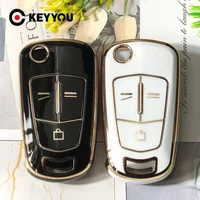 KEYYOU TPU Remote Key Cover Fob Case For Opel Vauxhall Corsa Astra Vectra Signum Insignia Zafira Flip Folding Car Key Shell Bag