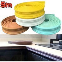 5M/Roll 3D Wall Trim Line Self-Adhesive Skirting Molding Trim Decorative Wall Lines Wallpaper Border for Home Office Hotel Decor
