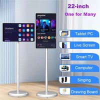 JEESTON 22 inch StandbyME Tablet with 8MP Camera IPS Touch Screen on Wheeled Stand Smart Home Theater Android 15 TV 1920*1080