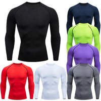 Men's Tight T-shirt Running Sports Fitness Training Essential Sportswear Quick-drying Fitness Tight Long-sleeved Sportswear