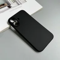 Luxury Silicone Matte Black Case For iPhone 16E 16 15 14 13 12 11 Pro Max Mini 16 15 14 7 8 Plus Back Cover TPU Soft Case Shell