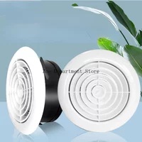 3" 4“ 5” 6“ 8” White ABS Plastic Round Air Vent Grill Cover Diffuser Ventilation Ducting Hose Louver Wall Ceiling Mounted