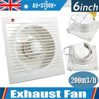 4" 6" Ventilating Exhaust Extractor Fan Adopted Quality ABS Plastic Material Bathroom Toilet Kitchen Window Wall Mounted