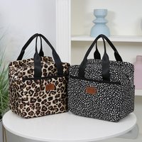 Thickened Nylon Fabric Lunch Bag with Aluminum Foil Inner Large Capacity Portable Lunch Box Storage Bag for Work Picnic Scho