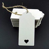 Hollow Heart bookmark 100 Pieces Bookmark Per Sale Hollow Heart Flower Head White Paper Card Baking Pendant DIY Message Card
