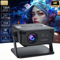 XNANO HA109 Smart Mini Projector 720P Native 4K Decode 200ANSI WiFi 6 Bluetooth 5.0 Ultra Short Throw for Bedroom Camping