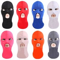 3 Hole Full Face Mask Cycling Mask Balaclava Hood Motorcycle Helmet Unisex Hats Sunscreen Breathable Fabric Mask