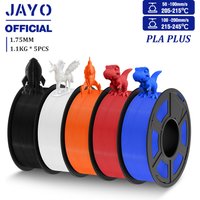 JAYO PLA plus 1,75 mm PLA+ 3D-Drucker-Filament, ordentlich gewickeltes 3D-Filament PLA für FDM-3D-Drucker, Macarone-Farbmaterialien