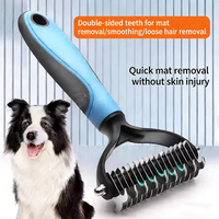 Professional Pet Cat Hair Removal Comb Brush Cat Dog Grooming Shedding Tools Double Sided Pet Grooming Comb for Pet Care