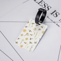 Bee And Flowers Luggage Tags Suitcase Accessories Travel Baggage Boarding Tag Label Holder ID Name Address