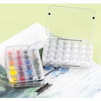 24 grid 0.8ml watercolor pigment packaging box portable small capacity moisturizing box magnetic seal