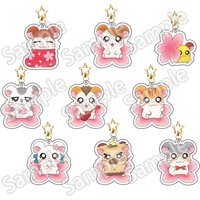 Hamtaro Anime Acrylic Stand keychain 6cm Cute Hamster Figure Desktop Decoration Collection Fans Gift