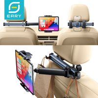 Eary Tablet Holder Mount for Car Headrest Back Seat 360 Rotate Phone Stand Long Arm Adjustable With 2 Hook Fit for 4.7-12 Device
