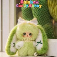 Lilia Rainbow Candy Bunny Series ABS Plush Blind Box Backpack charm Surprise Blind Box Cute Trendy Rabbit Doll Decoration Gifts