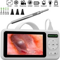 Digital Otoscope Camera 4.5'' IPS Screen Visual Ear Cleaner HD1080P 3.9mm Ear Endoscope Video Ear Picker 6LEDs Ear Wax Removal