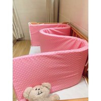 A Baby Bed Protector Suitable for Newborns A Baby Bed Protector Made of Cotton with Printed Design Baby Mattress with Zipper for