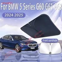For BMW 5 Series G60 G61 G68 2024 2025 Front Foldable Car Sun Visor Windshield Sunshade Heat Insulation Summer Auto Accessories