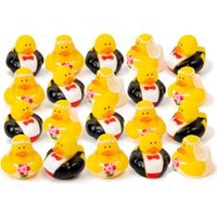 2/8/16pcs Wedding Rubber Ducks for Cruise - Just Married Cruise Duck Tags Kits Bride and Groom Duckies for Honeymoon Anniversary