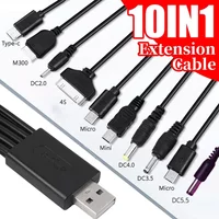 Universal 10 in 1 USB to Multi Ports Phone Charging Cable Multi Head Charging Cable Cord for Samsung Nokia Charger