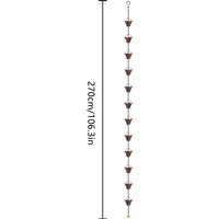 12 Cups Rain Chains, Gutter Downspouts Diverter Outdoor Metal Copper Plaid Rainwater Extensions,