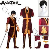 Zuko Cosplay Costume Prince Unifrom Anime Avatar The Last Airbender Wig Footed Leggings Props Set Halloween Party Comic Con
