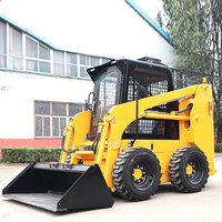 Customized Mini Skid Steer Diesel Loader Cheap 1000kg 2000kg Weel Loader EPA Engine Multifunctional Skid Steer Loader