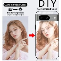 Custom Photo Glass Case For Google Pixel 8 8A 7 7A 9 Pro XL DIY Personalised Style Pattern Design Silicone Phone Cover Funda