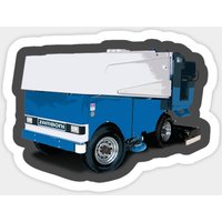 Blue Zamboni Sticker for Laptop Decor Bedroom Car Cute Cartoon Art Fashionable Public Suitcase