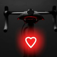 Heart Shape Bike Rear Light IPX64 Waterproof Bicycle Tail Light ultralight fashion Night Warning Flashlight