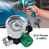 0-140 PSI Spray Paint Gun Air Pressure Regulator, G1/4 Thread, Pneumatic Tool, Precisely Spray Gun Regulator, For Auto Painting