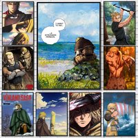 Vinland Saga Anime Manga Poster Waterproof HD Wall Sticker Self-Adhesive Art Poster Fade Resistant Home Room Decor