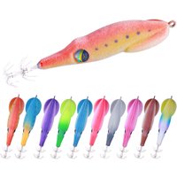 HENGJIA 9 cm 6g appât de pêche calmar gabarit crochet crevettes leurres gabarits Simulation poulpe appât brochet carpe bar Pesca FishingTackle Calama