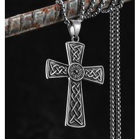 Carving Cross Men Necklaces Stainless Steel Pendant Chain Women Fashion Retro Jewelry Punk New In Accessories Gifts Wholesale