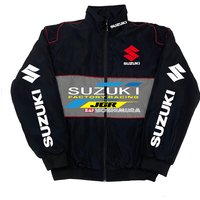 AliExpress Suzuki Racing Jacket - A fashionable motorcycle riding jacket for both men and women, providing warmth during cycling. Baseball-