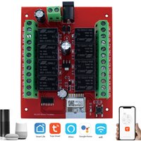 8CH Tuya Smart Wifi Switch Module DC 12V 24V APP Remote Control 8 Channel Inching Self-locking Relay Work With Alexa Google Home