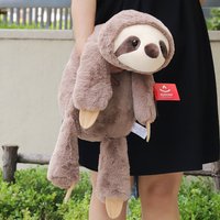 Crouching Sloth Plush Toy Simulation Fox Doll Small Raccoon Doll Crocodile Pillow Children's Gift