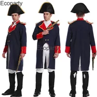 New Medieval Napoleon Costume For Men Halloween Warrior Musketeers Soldier Cosplay Uniform Suit Carnival Masquerade Party Outfit