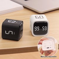 Productivity Cube Timer Mute Vibrate and Adjustable Sound Alert Mini Digital Timer Countdown Timer for Cooking Fitness Studying