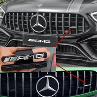 for Car Chrome Front Hood Grille Emblem Mercedes Benz AMG LOGO X253 X247 W205 W206 W212 W213 W177 W167 GT C63 Badge Auto Trinket